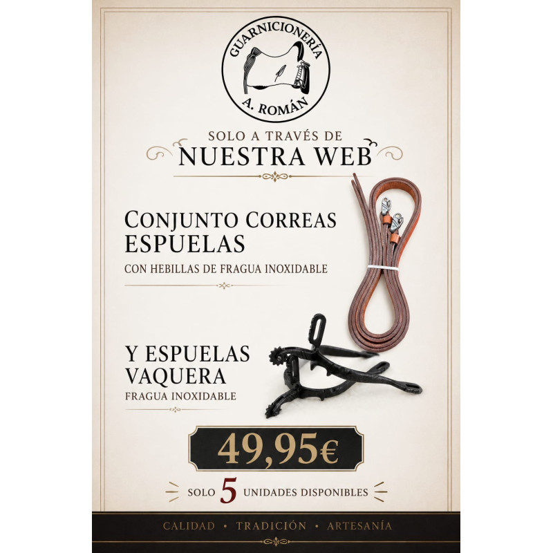 Espuelas Vaqueras De Fragua y Correas Guarnicioneria Alejandro Román